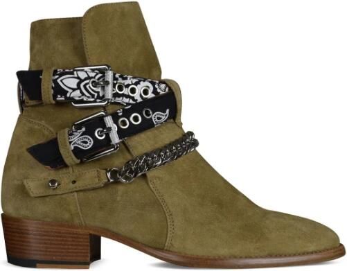 Amiri Bandana Buckle Ankle Boots