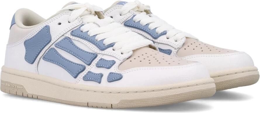 Amiri Blauwe Skel-Top Sneakers met Skeletapplicaties