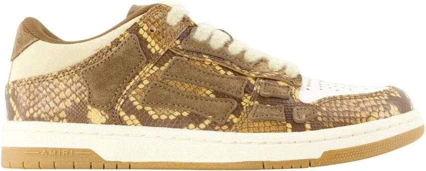Amiri Gedrukte Python Skel Lage Sneakers