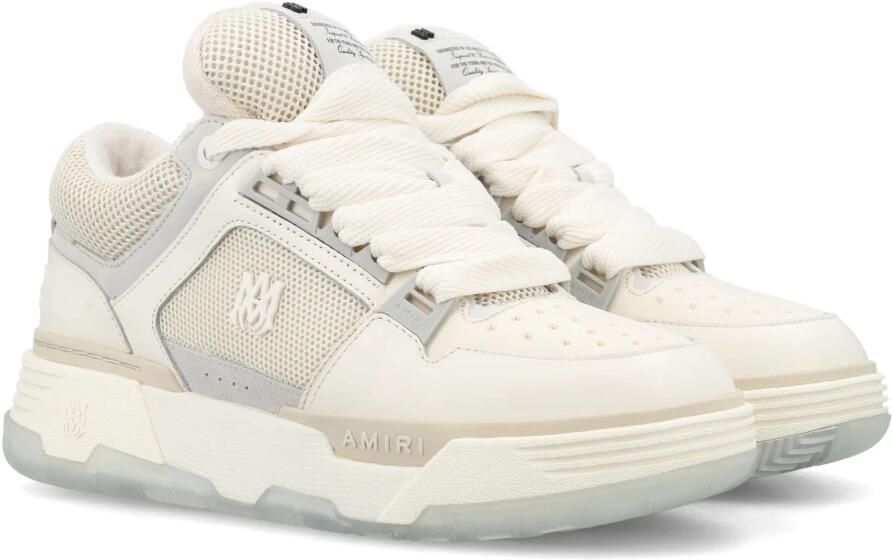 Amiri Gedurfde Leren Sneakers Alabaster Aw25