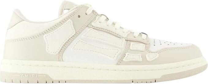 Amiri Lage Top Beige Leren Sneakers