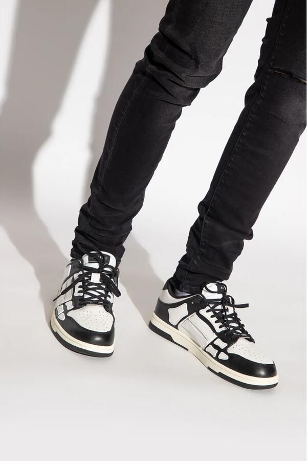 Amiri Zwarte Skel Top Low-Top Sneakers Black Heren - Foto 2