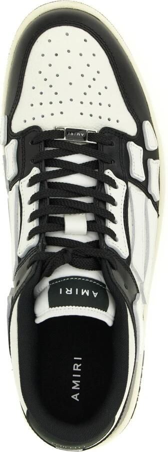 Amiri Zwarte Leren Sneakers Skelet Rubberen Zool Black Heren - Foto 3
