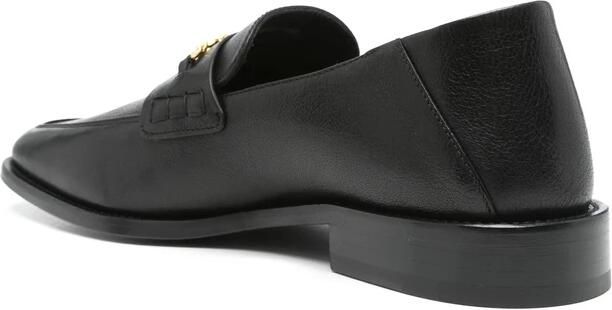 Amiri Zwarte Ketting-link Vierkante Neus Schoenen