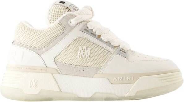 Amiri Beige Leren Sneakers Ronde Neus Beige Heren