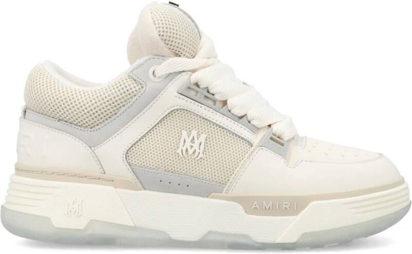 Amiri Gedurfde Leren Sneakers Alabaster Aw25