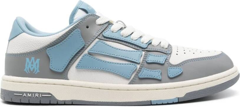 Amiri Grijze Lage Top Leren Sneakers Gray Heren