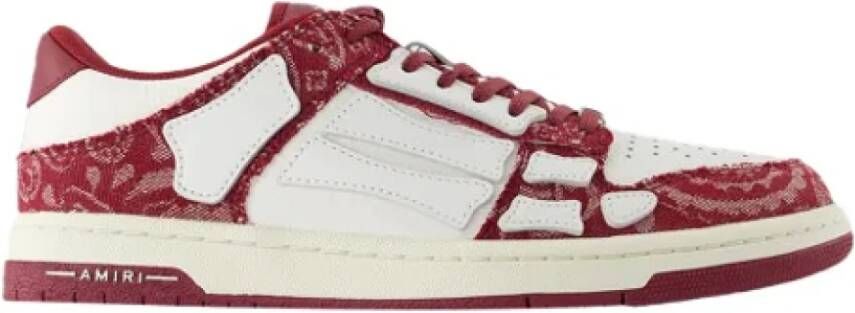 Amiri Low-Top Sneakers Bandana Skel Top Low Sneakers Leather Burgundy in rood