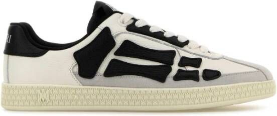 Amiri Zwarte Leren Sneakers met Skeletapplicatie Black Heren