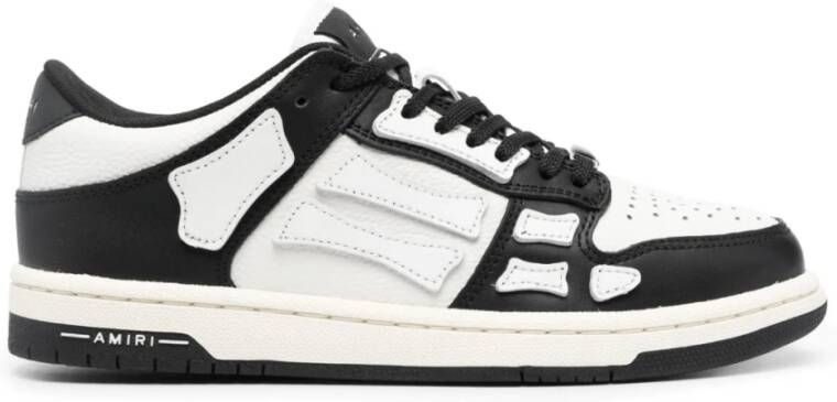 Amiri Skel Top Leren Sneakers Zwart Wit