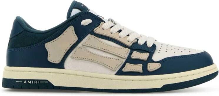 Amiri Blauwe Leren Sneakers Stijlvol Ontwerp Blue Heren