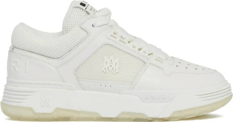 Amiri Witte leren en mesh sneakers