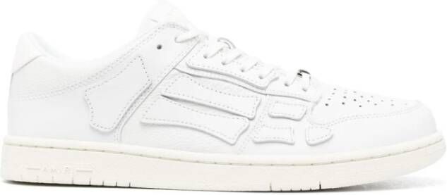 Amiri Witte Leren Panel Sneakers White Heren