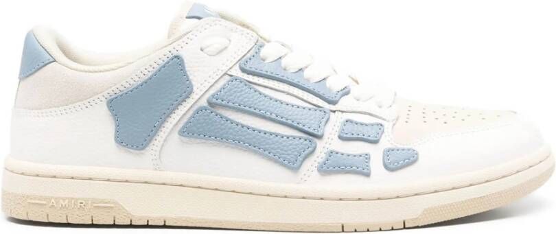 Amiri Witte Leren Sneakers met Skeletapplicatie