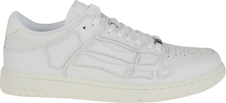 Amiri Witte Leren Sneakers Paneeldesign