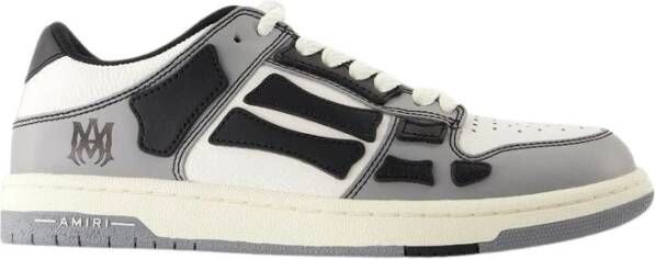 Amiri Zwarte leren lage sneakers Multicolor Heren