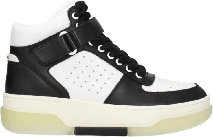 Amiri Zwarte Leren Logo Sneakers