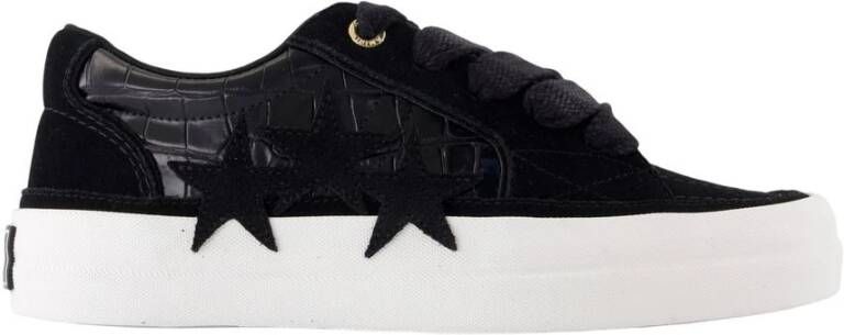 Amiri Zwarte leren Skate Sneakers