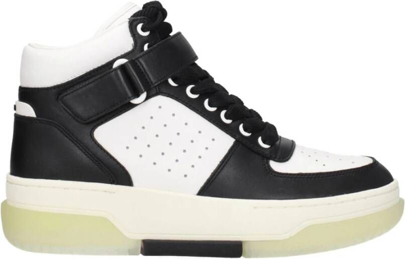 Amiri Zwarte Leren Sneakers Street Style