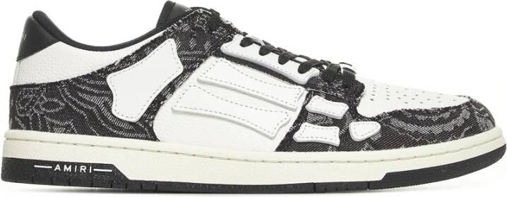 Amiri Zwarte Sneakers Denim Lage Top Black Heren