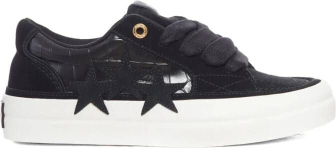 Amiri Zwarte Suède Ster Veterschoenen