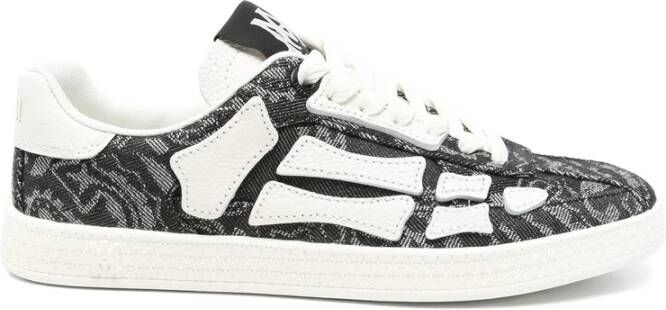 Amiri Zwarte Veterschoenen met Logo Patch