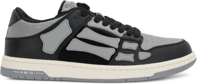 Amiri Zwarte Vetersneaker met Geperforeerde Neus Black Heren