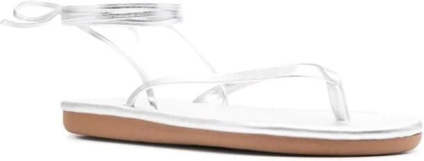 Ancient Greek Sandals Zilveren Sahara Flip Flop Sandaal