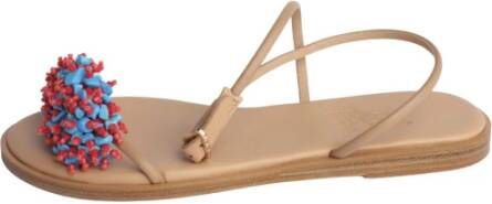 Ancient Greek Sandals Bruine Kralen Sandaal