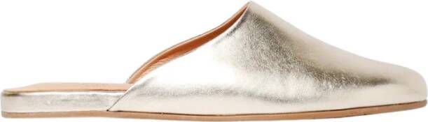 Ancient Greek Sandals Gouden Metallic Leren Muiltjes