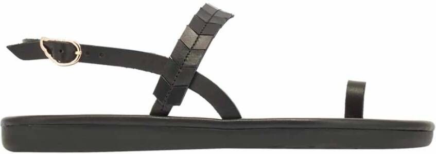 Ancient Greek Sandals Handgemaakte Leren Sandalen Kamara Black Dames