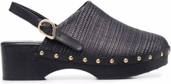 Ancient Greek Sandals Klassieke gesloten klompen met vlechtdesign Black Dames