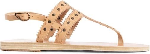 Ancient Greek Sandals Leren enkelband sandaal met studs