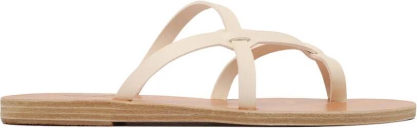 Ancient Greek Sandals Beige Leren Kruisband Sandalen Beige Dames