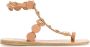 Ancient Greek Sandals Perzik Leren Teenslippers - Thumbnail 1