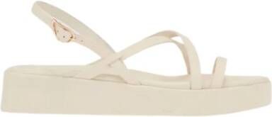 Ancient Greek Sandals Platte sandalen met elegante bandjes White Dames