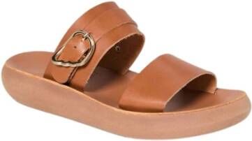 Ancient Greek Sandals Preveza Leren Sandalen Comfortabel en stijlvol Brown Dames
