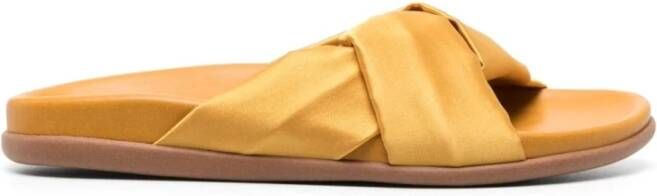 Ancient Greek Sandals Satin Casual Sandalen in Bruin Brown Dames