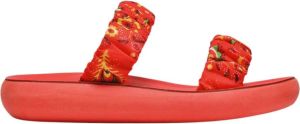 Ancient Greek Sandals Schuifregelaars Rood Dames