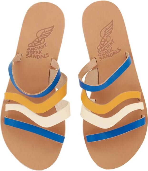 Ancient Greek Sandals Stijlvolle platte sandalen Blue Dames