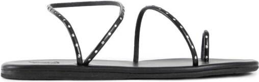 Ancient Greek Sandals Studded Zwarte Leren Sandalen
