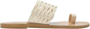 Ancient Greek Sandals Thalia geweven sandalen in wit leer Wit Dames