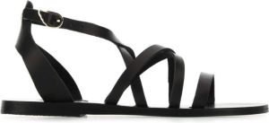 Ancient Greek Sandals Zwart leer delia sandalen Zwart Dames