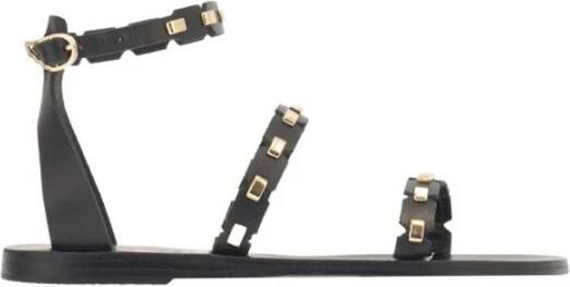 Ancient Greek Sandals Zwarte Coco Sandalen met Uniek Ontwerp