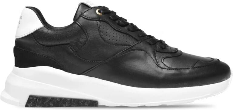 Android Homme Zwarte Leren Lage Sneakers Black Heren