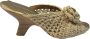 Angel Alarcon Gehaakte Comfort Hak Sandalen Beige Dames - Thumbnail 1