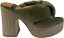 Angel Alarcon Leren hoge hak sandalen Green Dames - Thumbnail 1