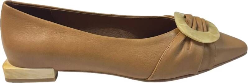 Angel Alarcon Leren platte ballerina schoenen beige Brown Dames