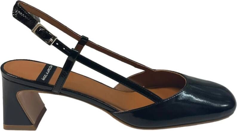 Angel Alarcon Middelhak lakleren sandalen Black Dames