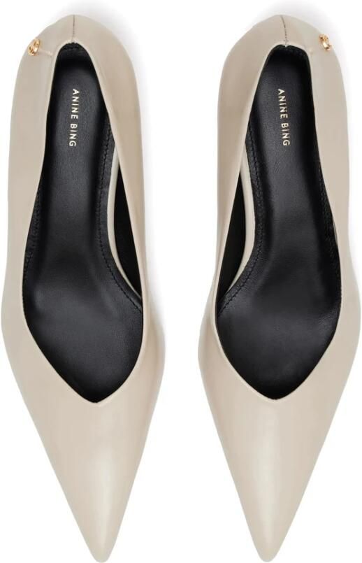 Anine Bing Ivoor Patent Kitten Heel Schoenen